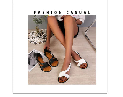 Comfort Leather Flat Sandals