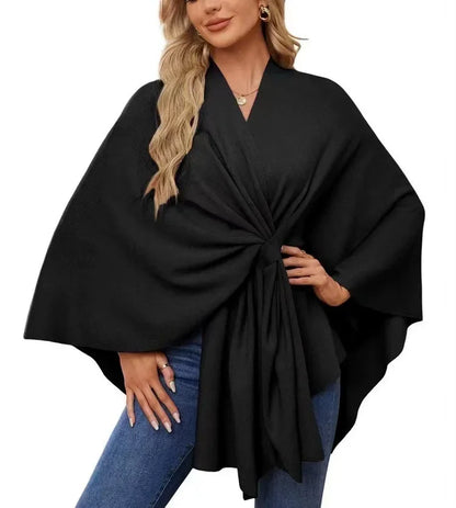 Soft V-Neck Shawl Wrap
