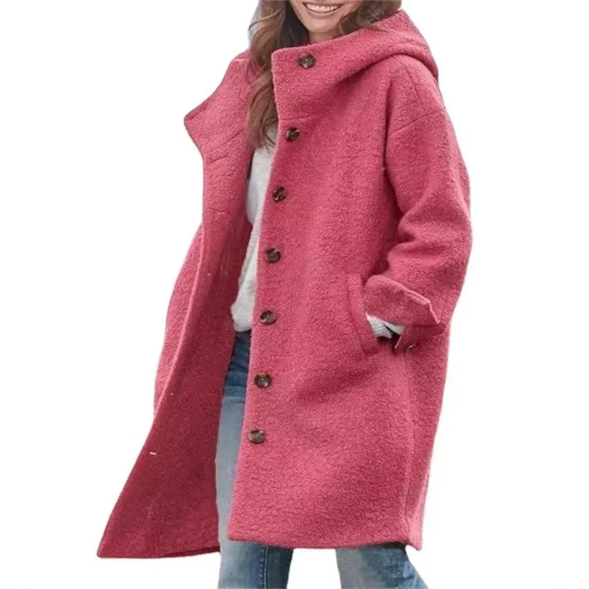 AmeriChic Hooded Woolen Coat