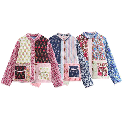 Blossom Muse Patchwork Cotton Jacket