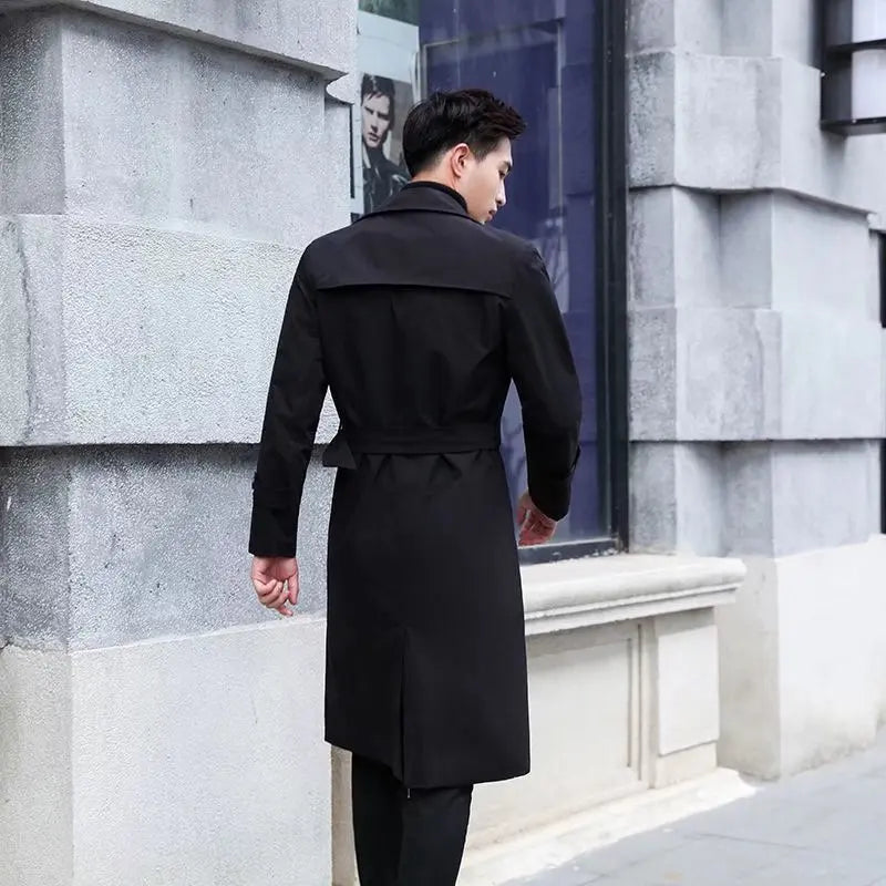 Brit Chic Men's Knee-Length Overcoat