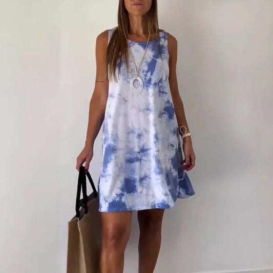 Tie Dye Sleeveless Dress
