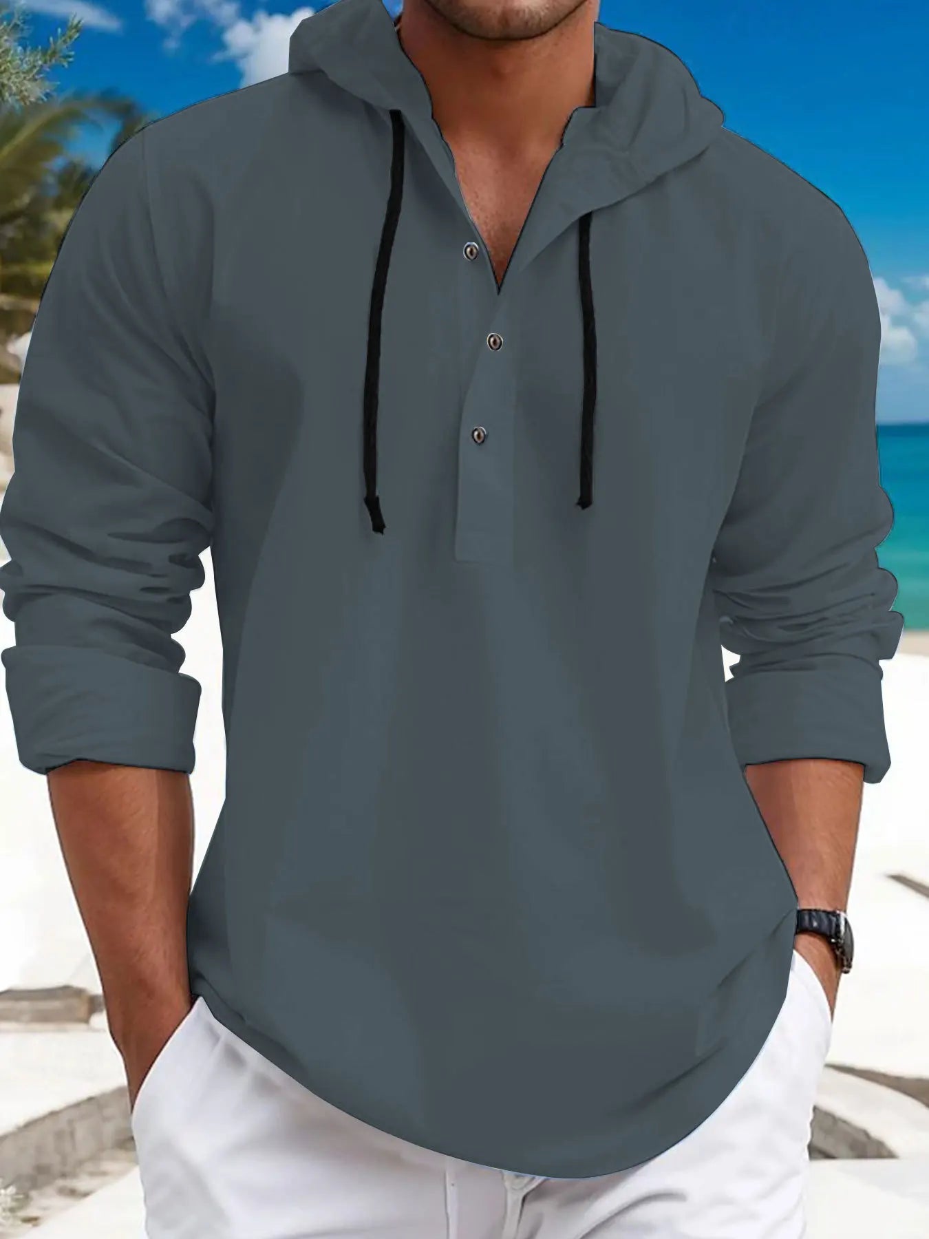 Hooded Twill Shirt