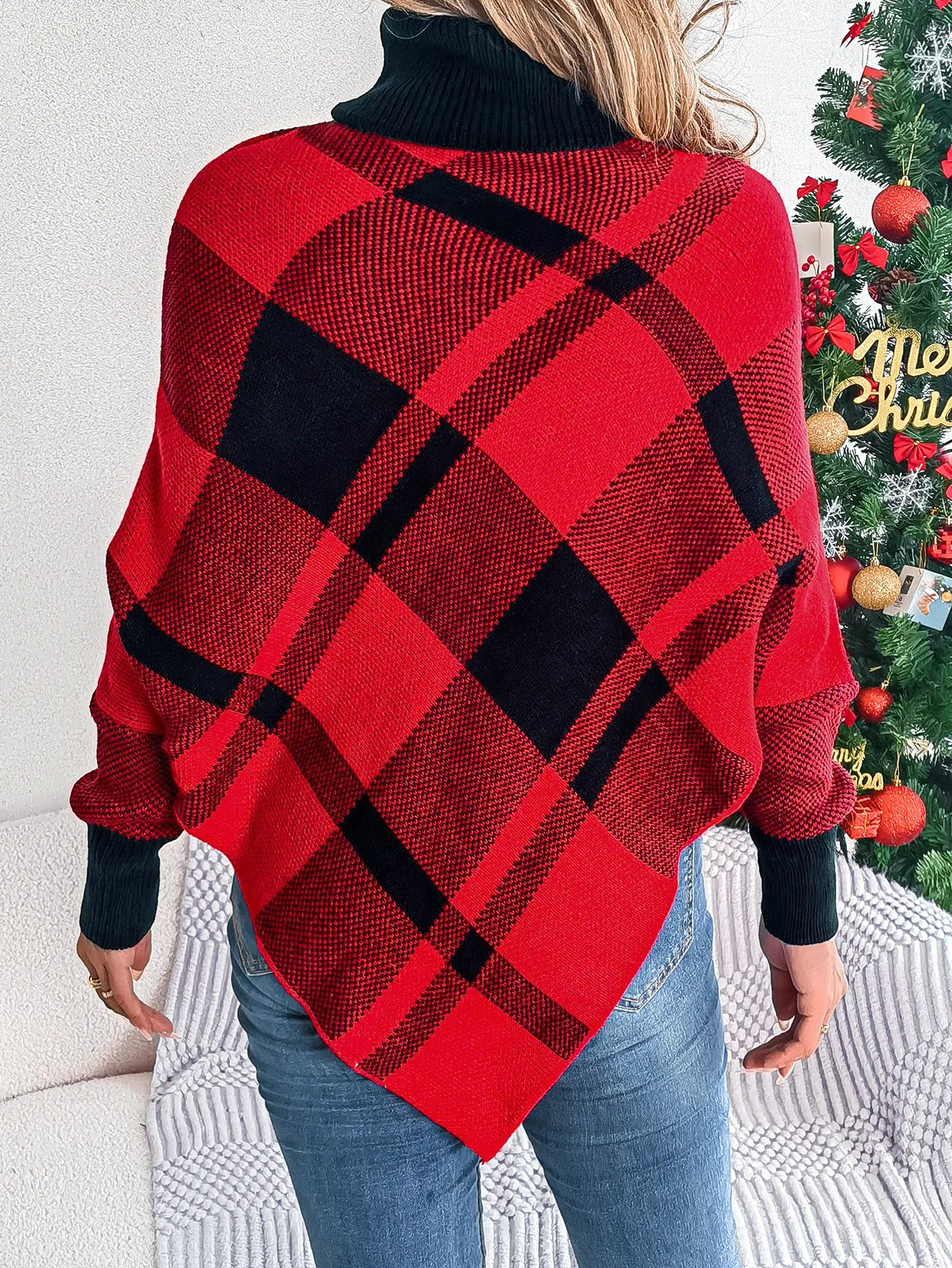 Chic Colorblock Turtleneck Sweater