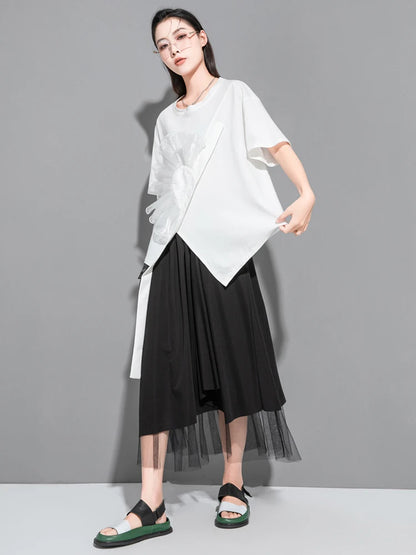 Ruffle Charm Loose Tee