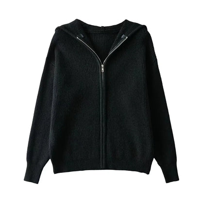 Cozy Drift Hooded Knit Cardigan