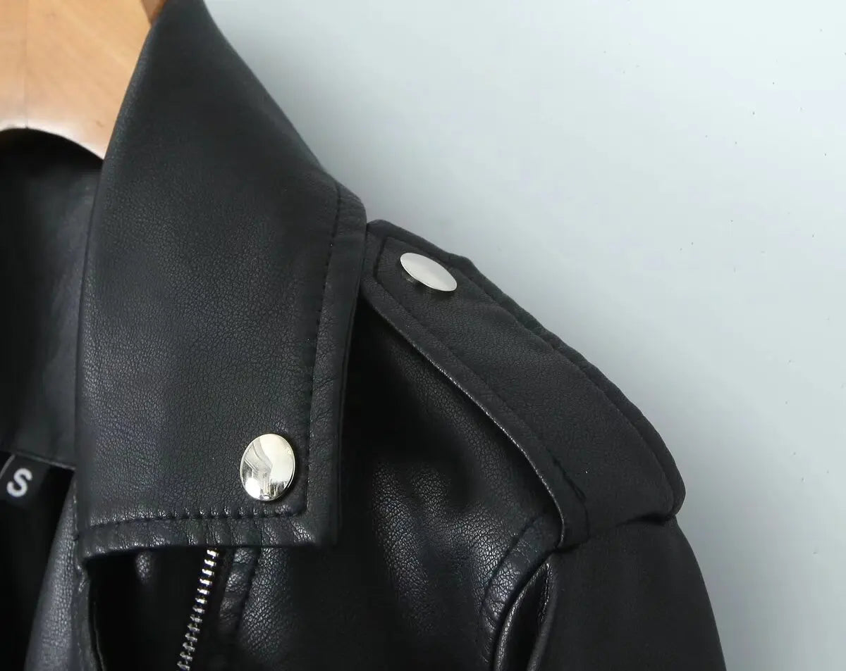 Chic Rider Short PU Leather Jacket