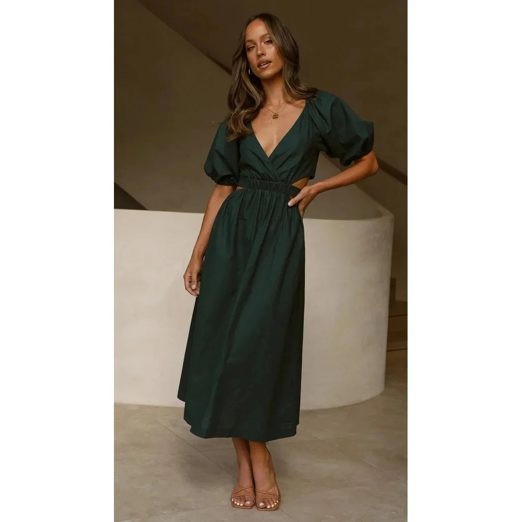 Sweet Bloom Puff Sleeve Dress