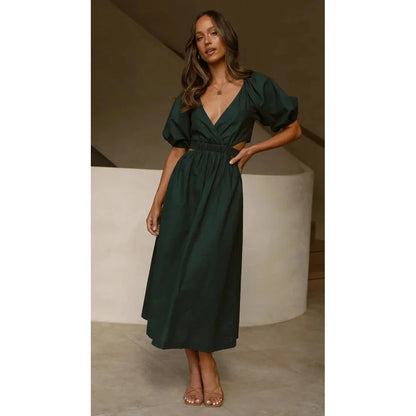 Sweet Bloom Puff Sleeve Dress