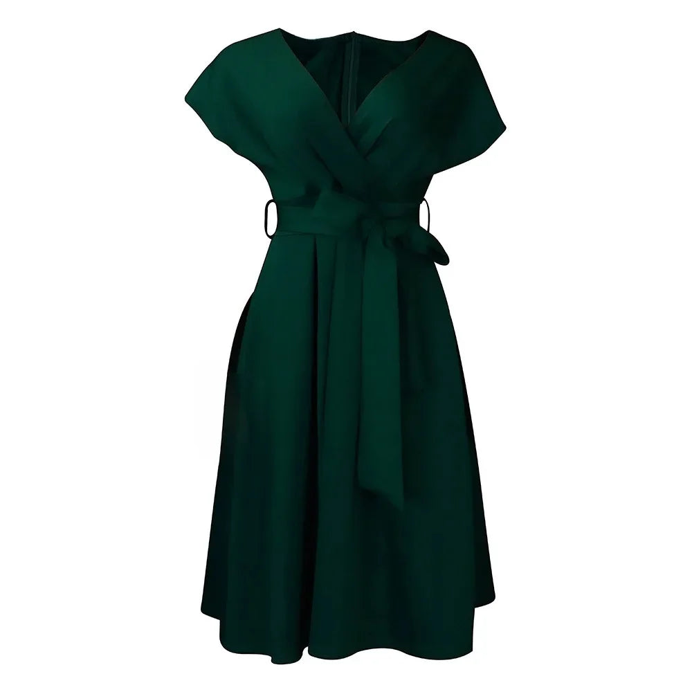 GlamourTie Satin Evening Dress