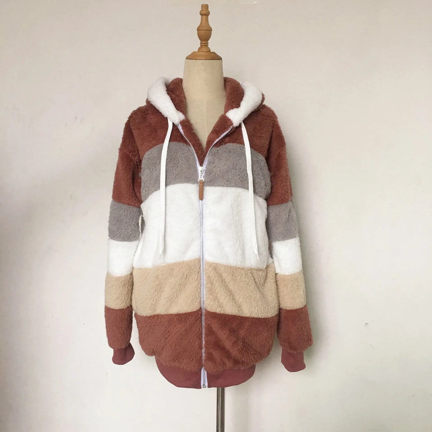 Oversized Plush Hooded Jacket