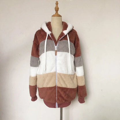 Oversized Plush Hooded Jacket