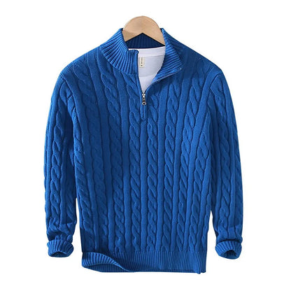 Cotton Warm Zip Pullover Sweater