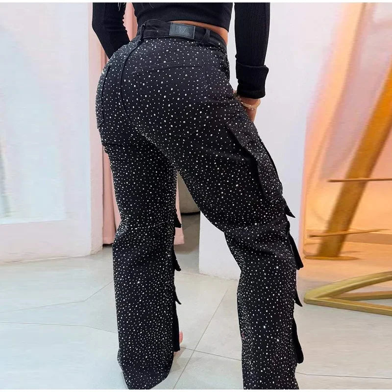 Bright Drill High Waist Work Jeans