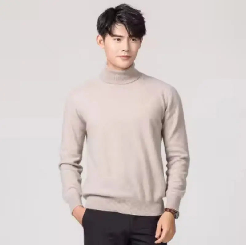Men Cashmere Cotton Blend Pullover
