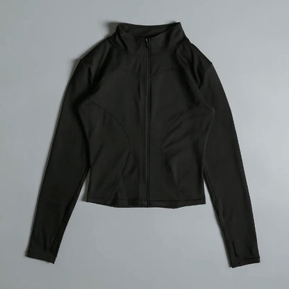 Women's Zip-Up Long Sleeve Yoga Fitness Jacket