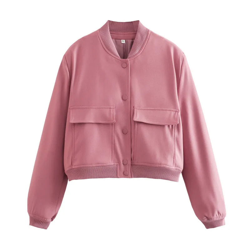 Cropped Bomber Aviator Jacket Women