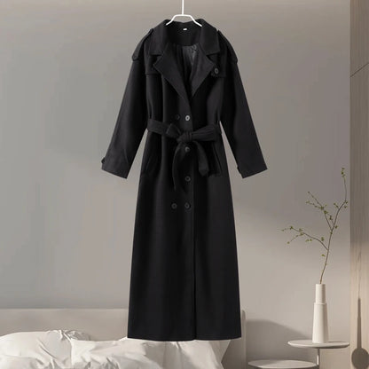 Fur Lapel Wool Overcoat