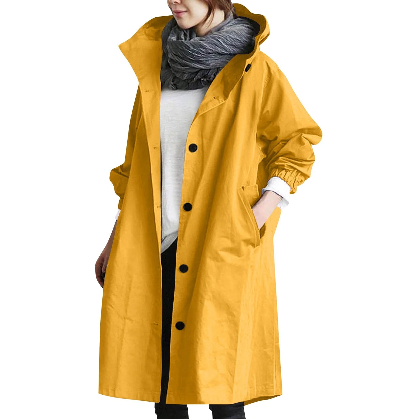 Women’s Long Hooded Trench Coat