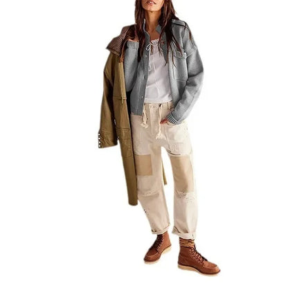 Cozy Grace Stand Collar Knit Coat