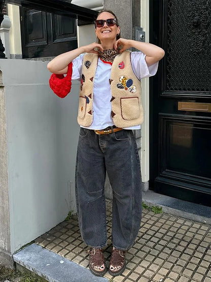 Cozy Charm Sleeveless Plush Vest
