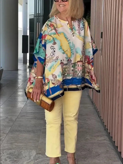 Retro Beauty Loose Elegance Pullover