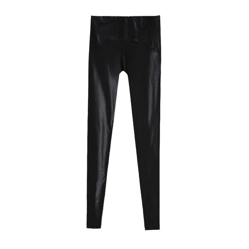 Lana Leather Fleece-Lined Pants