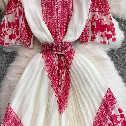 Retro Grace High Waist Midi Dress