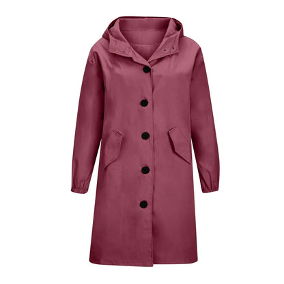 Women’s Long Hooded Trench Coat