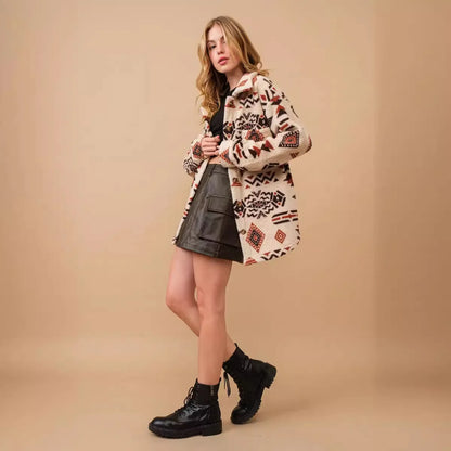 ArtiFolk Vintage Ethnic Print Coat