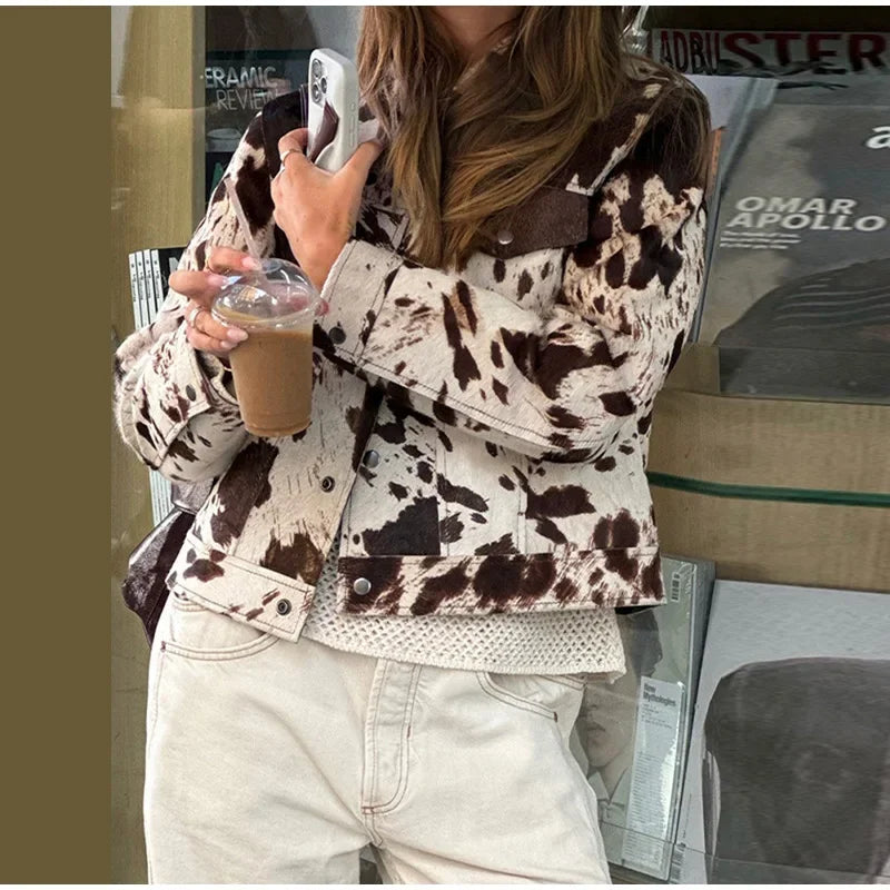 Spotted Style Vintage Short Jacket