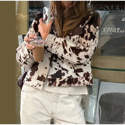 Spotted Style Vintage Short Jacket