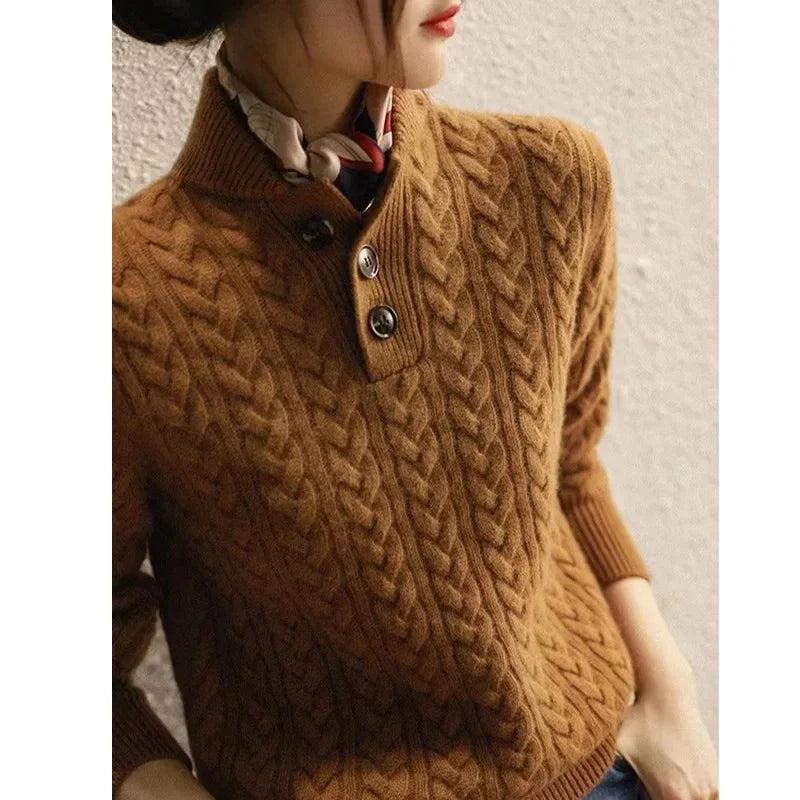 Women’s Thickened Knitted Base Layer Sweater