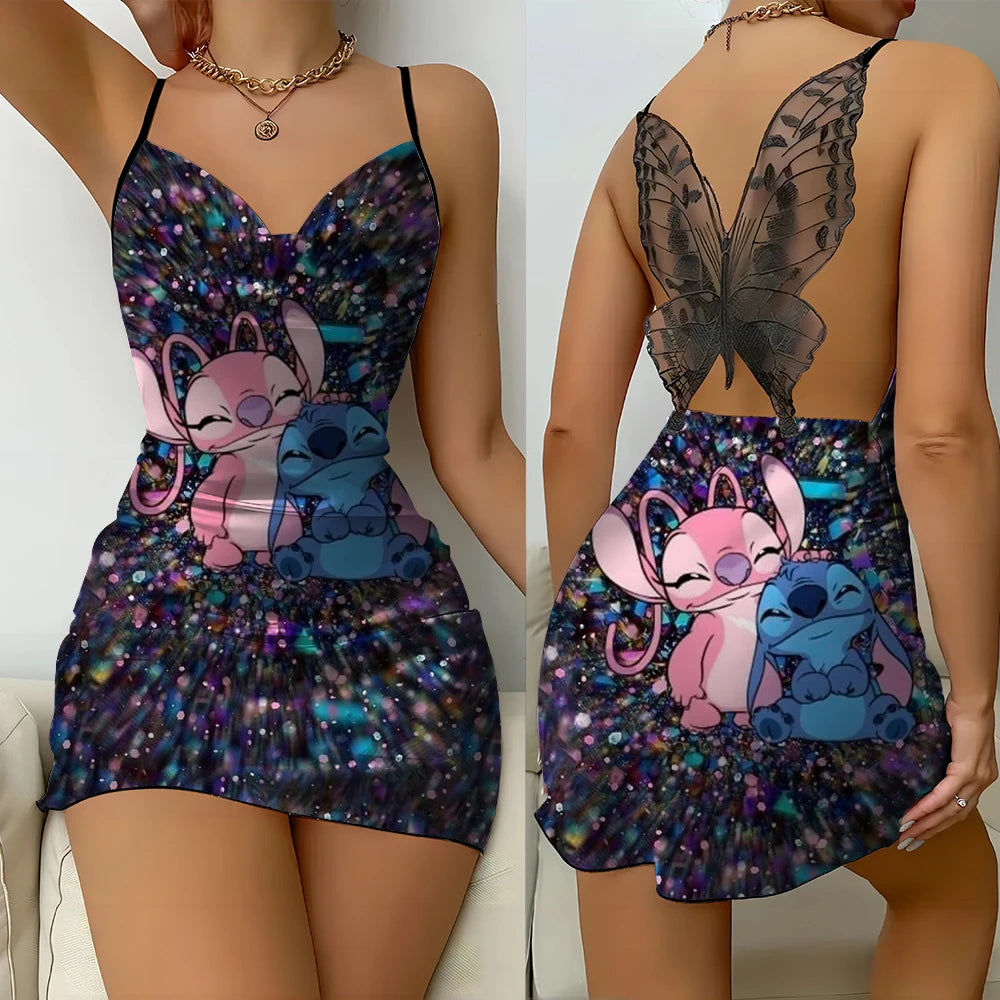 Dreamy Stitch Backless Nightdress