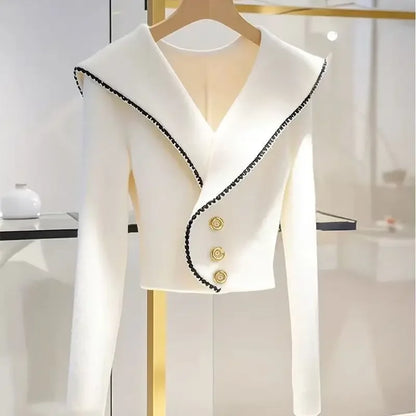 Vintage Chic Slim Knit Cardigan