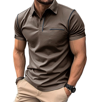 Mod Patch Cotton Collar Slim Fit Tee