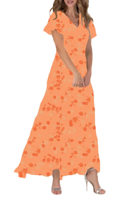 Sweet Blossom Ruffle Maxi Dress