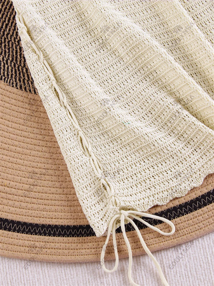 Knit Halter Cross-Strap Mini Dress