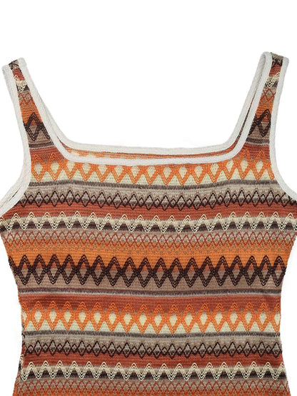 Coastal Lines Knitted Maxi Dress