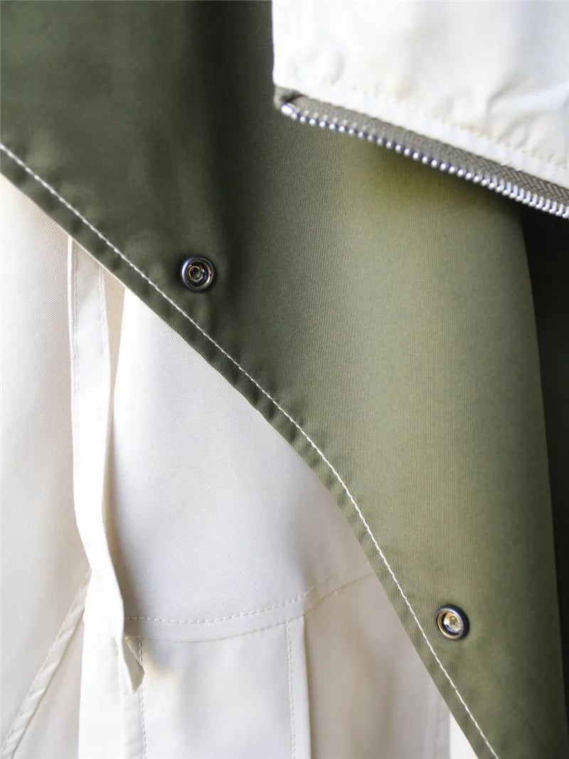 Breeze Flow Zipper Trench Coat