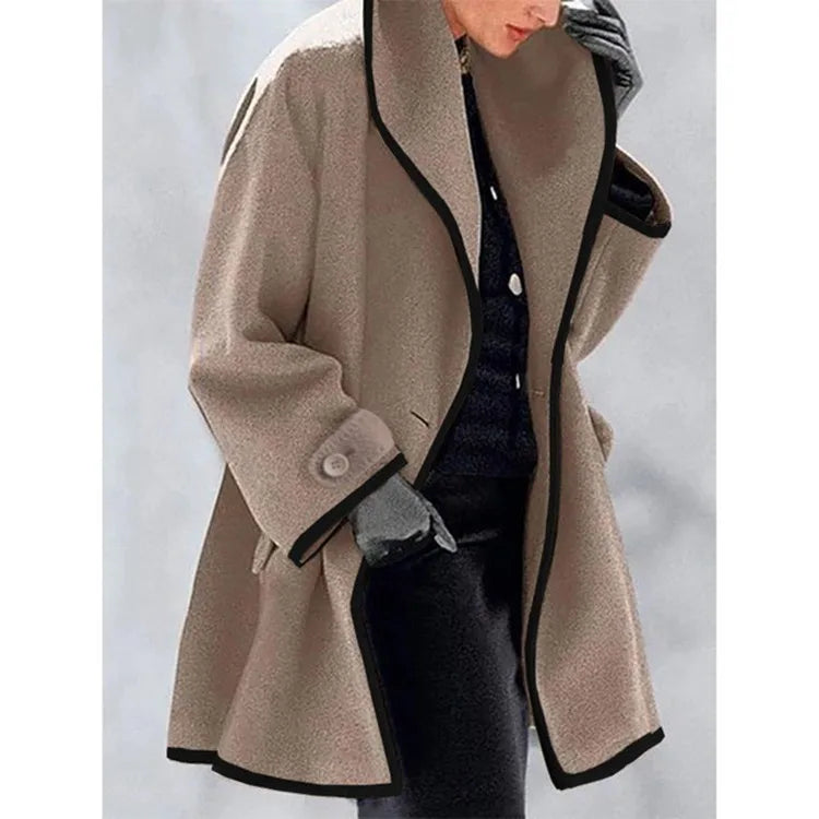 Snow Gleam Cotton Wool Trench Coat