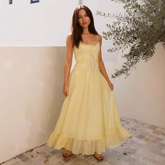 Elegant Slash Neck Holiday Maxi Dress