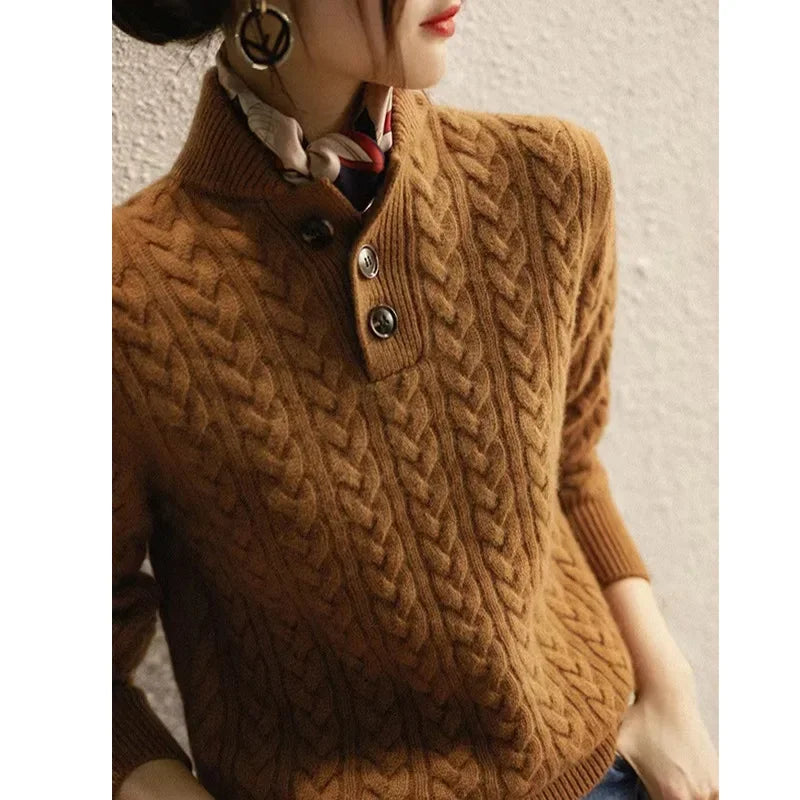 Women’s Thickened Knitted Base Layer Sweater