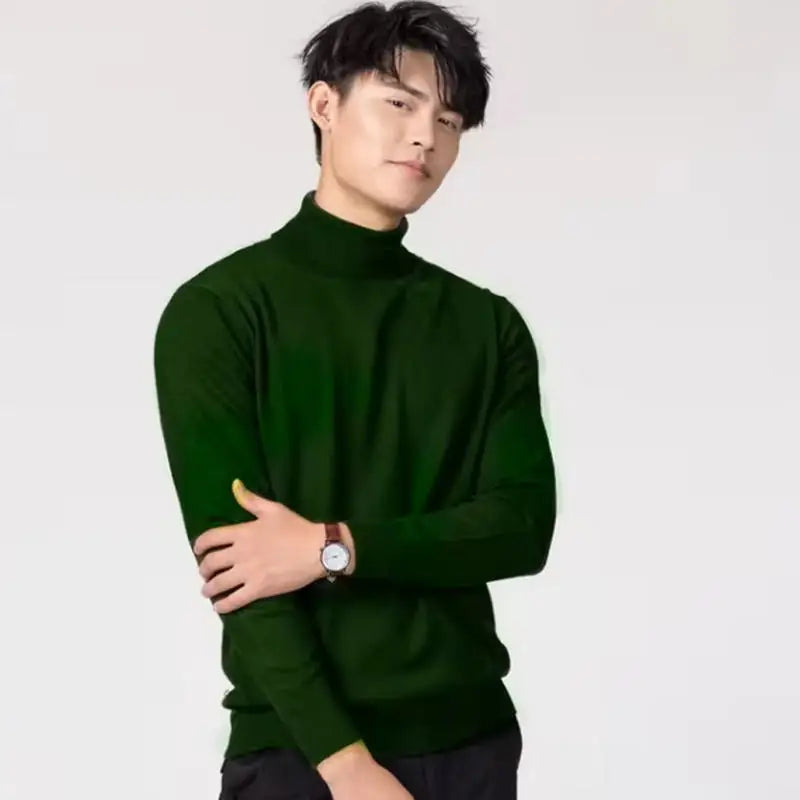 Men Cashmere Cotton Blend Pullover