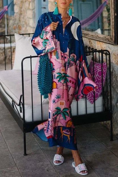 Elegant Flowing Satin Dress