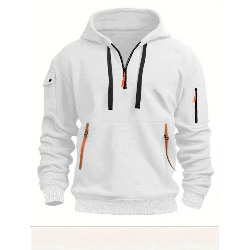 Casual Zipper Pullover Hoodie Top