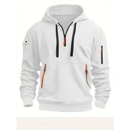 Casual Zipper Pullover Hoodie Top