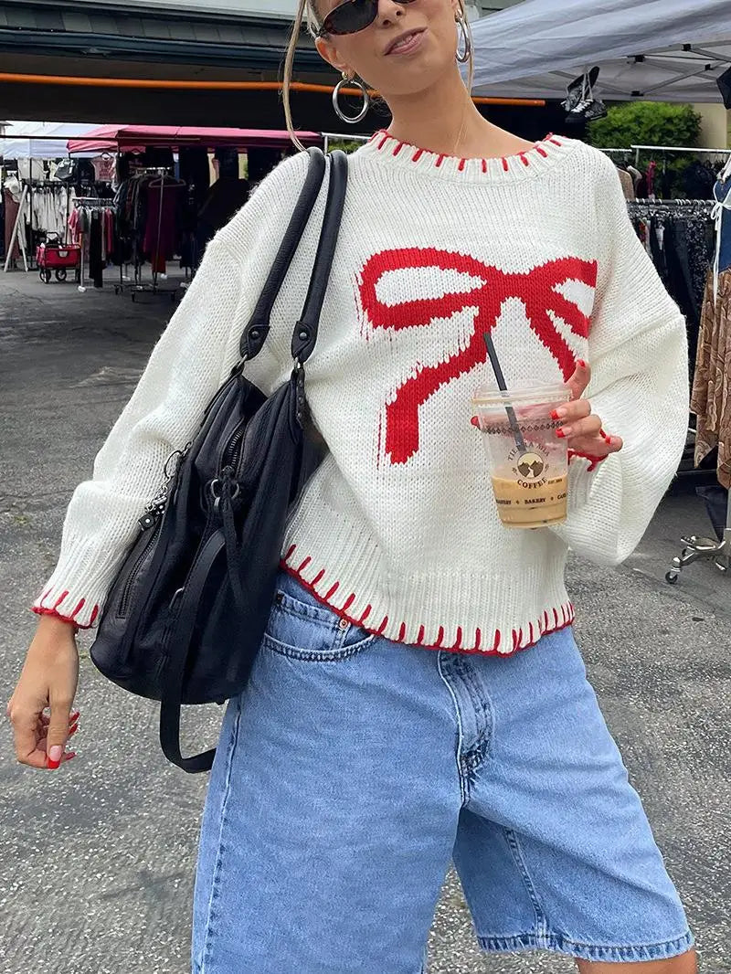 Bloom Bow Knit Pullover