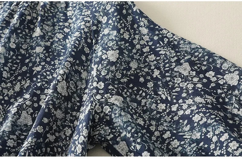Blue & White Floral Lantern Shirt