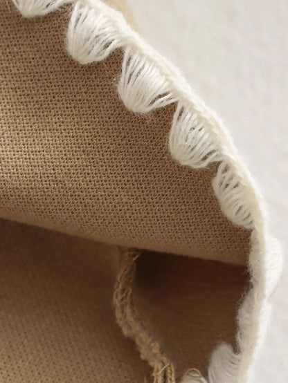 Cozy Weave Scarf Splice Wool Coat